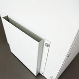 White Metal Donation Box Collection Box Tithes Offering Drop Ballet 8.5X8X9.5 10918-WHITE-RIVETP