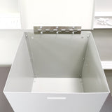 White Metal Donation Box Collection Box Tithes Offering Drop Ballet 8.5X8X9.5 10918-WHITE-RIVETP