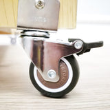 Edge Mount 18mm Board Panel 3" Caster Wheel Brake Castor with 0.7" U Bracket 10968-3"WHEEL