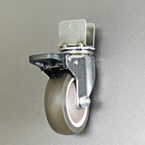 Edge Mount 18mm Board Panel 3" Caster Wheel Brake Castor with 0.7" U Bracket 10968-3"WHEEL