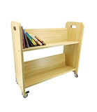 Wood (MDF) Book Cart Library Pew Cart Binder Rack Rolling Storage Cart 32X30X13 10968