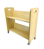 Wood (MDF) Book Cart Library Pew Cart Binder Rack Rolling Storage Cart 32X30X13 10968