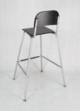 Beige Bar Stool with Wooden Seat 11037
