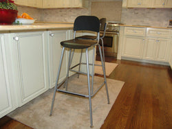 Beige Bar Stool with Wooden Seat 11037