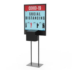 Poster Stand Social Distane Donation Charity Fundraising Box Collection Tithing