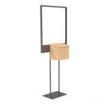 Stand, Bulletin Poster Donation Ballot Collection with Beight Metal Box