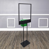 Metal Donation Poster Stand Suggestion Box Charity4 Fundraising Tithes Offering 11063+10918-GREEN