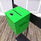 Metal Donation Poster Stand Suggestion Box Charity4 Fundraising Tithes Offering 11063+10918-GREEN