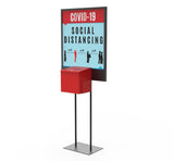 Poster Stand Social Distane Donation Charity Fundraising Box Collection Tithing