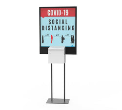 Poster Stand Social Distane Donation Charity Fundraising Box Collection Tithing