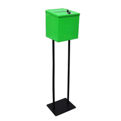 Metal Donation Stand Suggestion Box Charity Fundraising Tithes Offering Prayer 11064+10918-GREEN