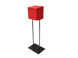 Red Metal Ballot Box Donation Box Suggestion Box With Black Stand