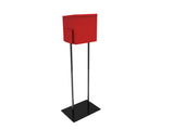 Red Metal Ballot Box Donation Box Suggestion Box With Black Stand