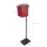 Black Metal Donation Box Floor Stand Lobby Foyer Tithes & Offering Suggestion 11065+1040S