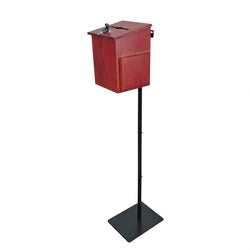 Black Metal Donation Box Floor Stand Lobby Foyer Tithes & Offering Suggestion 11065+1040S