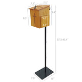 Black Metal Donation Box Floor Stand Lobby Foyer Tithes & Offering Suggestion 11065+10885