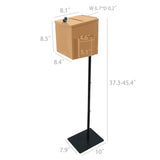 Black Metal Donation Box Floor Stand Lobby Foyer Tithes & Offering Suggestion 11065+10918-BEIGE