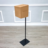 Black Metal Donation Box Floor Stand Lobby Foyer Tithes & Offering Suggestion 11065+10918-BEIGE