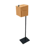 Black Metal Donation Box Floor Stand Lobby Foyer Tithes & Offering Suggestion 11065+10918-BEIGE