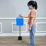 Black Metal Donation Box Floor Stand Lobby Foyer Tithes & Offering Suggestion 11065+10918-BLUE