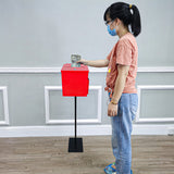 Black Metal Donation Box Floor Stand Lobby Foyer Tithes & Offering Suggestion 11065+10918-RED