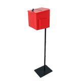 Black Metal Donation Box Floor Stand Lobby Foyer Tithes & Offering Suggestion 11065+10918-RED