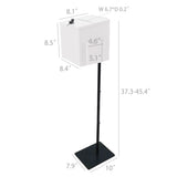 Black Metal Donation Box Floor Stand Lobby Foyer Tithes & Offering Suggestion 11065+10918-WHITE