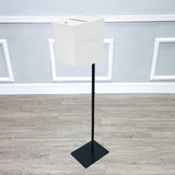 Black Metal Donation Box Floor Stand Lobby Foyer Tithes & Offering Suggestion 11065+10918-WHITE