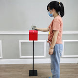 Black Metal Donation Box Floor Stand Lobby Foyer Tithes & Offering Suggestion 11065+11118-RED