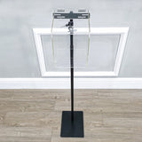 Black Metal Donation Box Floor Stand Lobby Foyer Tithes & Offering Suggestion 11065+11460