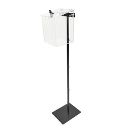 Black Metal Donation Box Floor Stand Lobby Foyer Tithes & Offering Suggestion 11065+11460