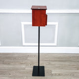 Black Metal Donation Box Floor Stand Lobby Foyer Tithes & Offering Suggestion 11065+11463