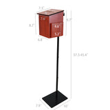 Black Metal Donation Box Floor Stand Lobby Foyer Tithes & Offering Suggestion 11065+11463