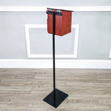 Black Metal Donation Box Floor Stand Lobby Foyer Tithes & Offering Suggestion 11065+11463