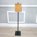 Black Metal Donation Box Floor Stand Lobby Foyer Tithes & Offering Suggestion 11065+12151