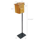 Black Metal Donation Box Floor Stand Lobby Foyer Tithes & Offering Suggestion 11065+12151