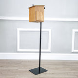 Black Metal Donation Box Floor Stand Lobby Foyer Tithes & Offering Suggestion 11065+12151