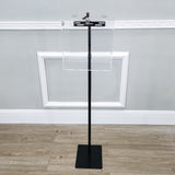 Black Metal Donation Box Floor Stand Lobby Foyer Tithes & Offering Suggestion 11065+20033