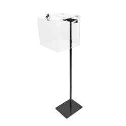Black Metal Donation Box Floor Stand Lobby Foyer Tithes & Offering Suggestion 11065+20033