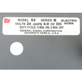Federal Signal 52-024-1 Horn, 24VDC, Resonating 1119005