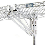 Nexel Wall Mount Wire Shelving 30"W x 14"D x 14"H 1-Shelf Add-On-Chrome
