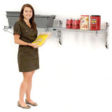 Nexel Wall Mount Wire Shelving 30"W x 14"D x 14"H 1-Shelf Add-On-Chrome