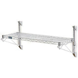 Nexel Wall Mount Wire Shelving 30"W x 24"D x 14"H 1-Shelf Starter-Chrome