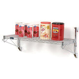 Nexel Wall Mount Wire Shelving 30"W x 24"D x 14"H 1-Shelf Starter-Chrome