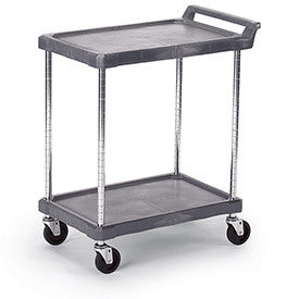 Economical Polymer Utility Carts   28Wx17D Shelf   2 Shelves 1119076