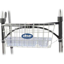 Drive Medical Walker Basket 10200B, Included Plastic Insert Tray & Cup Holder