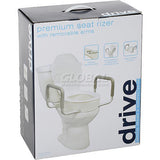 Premium Raised Toilet Seat with Removable Arms, Fits Standard Toilets 1119154