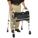 Drive Medical Clever Lite LS Rollator Walker with Seat and Push Down Brakes