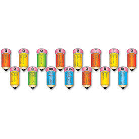 Scholastic Phonetic Pencils Bulletin Board Set, 7" x 18" 1119248