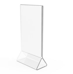 FixtureDisplays® 4-pack Clear Acrylic Plexi Table Tent Frame photo desert sign holder 11193-1 4X6" (up to 4X8")